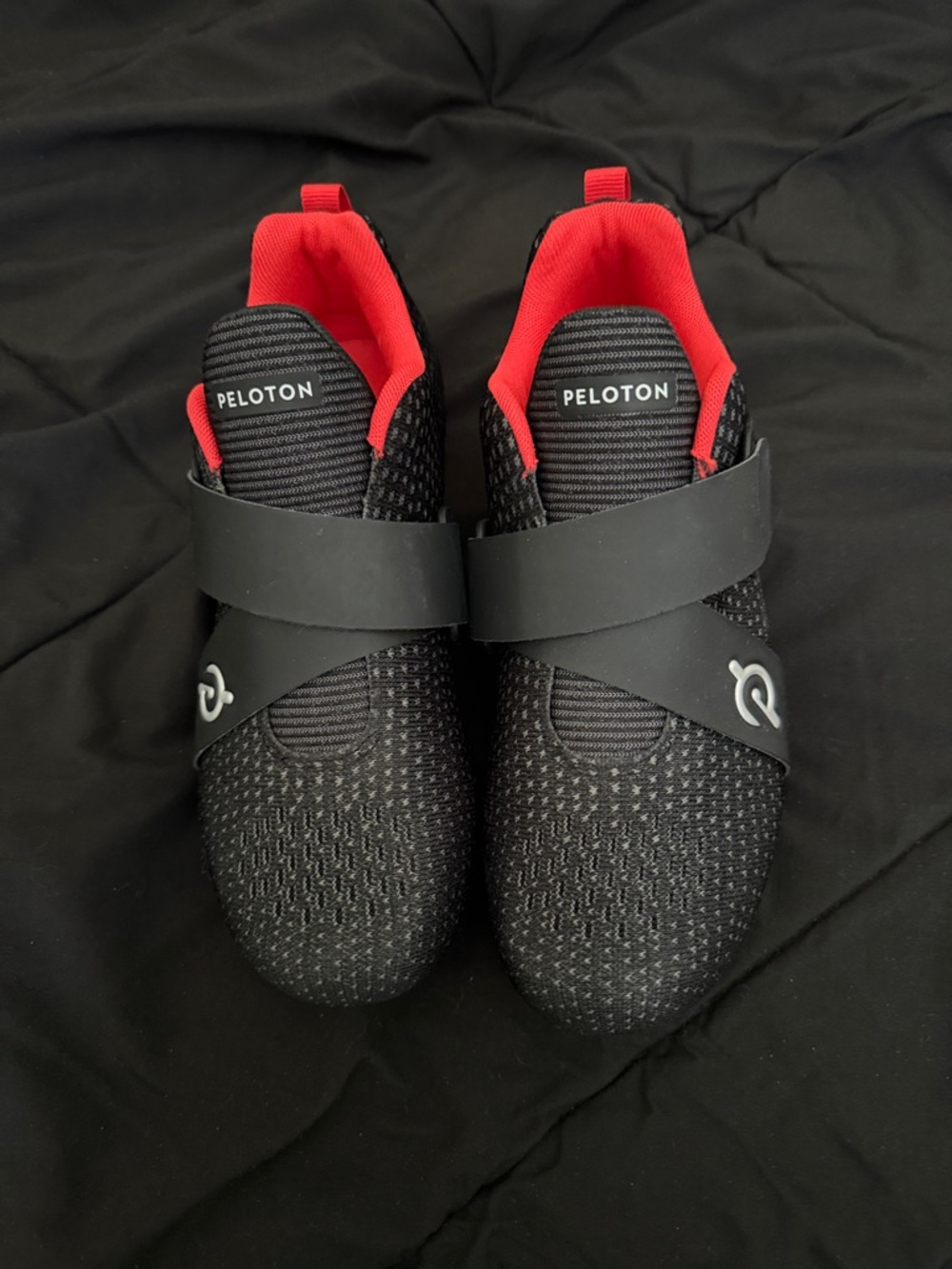Peloton Black with Red Lining Performance Cycling Shoes